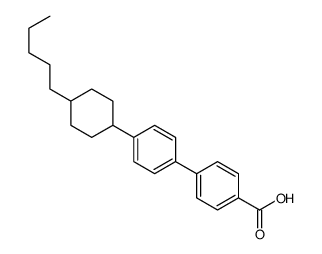 4-[4-(4-pentylcyclohexyl)phenyl]benzoic acid Structure