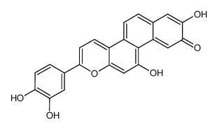 2-(3,4-Dihydroxyphenyl)-8,11-dihydroxy-9H-phenanthro[2,1-b]pyran-9-one结构式