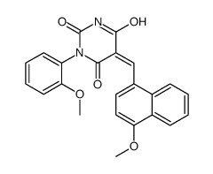 (5Z)-5-[(4-methoxynaphthalen-1-yl)methylidene]-1-(2-methoxyphenyl)-1,3-diazinane-2,4,6-trione Structure