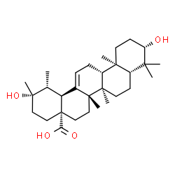 3β,20β-Dihydroxyurs-12-en-28-oic acid结构式
