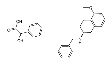 (S)-N-benzyl-5-methoxy-1,2,3,4-tetrahydronaphthalen-2-amine (S)-2-hydroxy-2-phenylacetate结构式