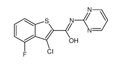 Benzo[b]thiophene-2-carboxamide, 3-chloro-4-fluoro-N-2-pyrimidinyl- (9CI)结构式