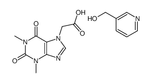 2-(1,3-dimethyl-2,6-dioxopurin-7-yl)acetic acid,pyridin-3-ylmethanol结构式