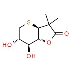 D-gulo-Heptonic acid, 2,3,7-trideoxy-3,7-epithio-2,2-dimethyl-, gamma-lactone (9CI) Structure