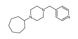 1-cycloheptyl-4-(pyridin-4-ylmethyl)piperazine Structure