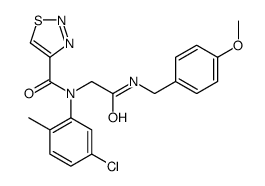 1,2,3-Thiadiazole-4-carboxamide,N-(5-chloro-2-methylphenyl)-N-[2-[[(4-methoxyphenyl)methyl]amino]-2-oxoethyl]-(9CI) structure