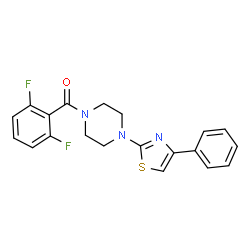 Piperazine, 1-(2,6-difluorobenzoyl)-4-(4-phenyl-2-thiazolyl)- (9CI)结构式