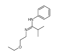 N'-(2-ethoxyethyl)-2-methyl-N-phenylpropanimidamide结构式