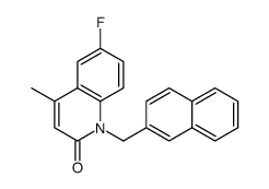 6-fluoro-4-methyl-1-(naphthalen-2-ylmethyl)quinolin-2-one结构式