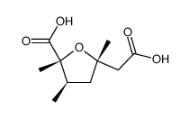 (2R,3R,5S)-5-(carboxymethyl)-2,3,5-trimethyltetrahydrofuran-2-carboxylic acid结构式