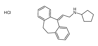 N-[2-(5,6-dihydrodibenzo[1,2-a:1',2'-e][7]annulen-11-ylidene)ethyl]cyclopentanamine,hydrochloride结构式