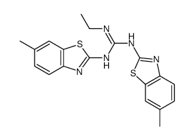 2-ethyl-1,3-bis(6-methyl-1,3-benzothiazol-2-yl)guanidine Structure