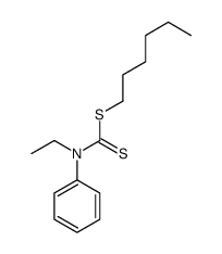 hexyl N-ethyl-N-phenylcarbamodithioate结构式