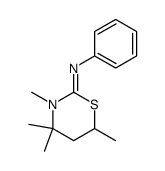 phenyl-(3,4,4,6-tetramethyl-[1,3]thiazinan-2-ylidene)-amine结构式