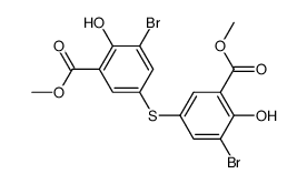 5,5'-dibromo-6,6'-dihydroxy-3,3'-sulfanediyl-di-benzoic acid dimethyl ester Structure