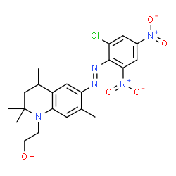 6-[(2-chloro-4,6-dinitrophenyl)azo]-3,4-dihydro-2,2,4,7-tetramethyl-2H-quinoline-1-ethanol Structure