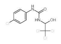 3-(4-chlorophenyl)-1-(2,2,2-trichloro-1-hydroxy-ethyl)urea结构式