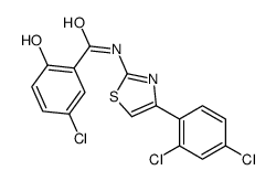 5-chloro-N-[4-(2,4-dichlorophenyl)-1,3-thiazol-2-yl]-2-hydroxybenzamide结构式