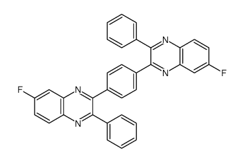 6-fluoro-3-[4-(7-fluoro-3-phenylquinoxalin-2-yl)phenyl]-2-phenylquinoxaline结构式