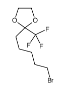 2-(5-bromopentyl)-2-(trifluoromethyl)-1,3-dioxolane结构式
