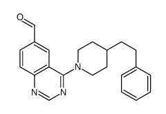 4-(4-苯乙基哌啶-1-基)喹唑啉-6-甲醛结构式