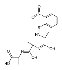(2S)-2-[[(2S)-2-[[(2S)-2-[(2-nitrophenyl)sulfanylamino]propanoyl]amino]propanoyl]amino]propanoic acid结构式