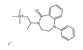 trimethyl-[2-(5-oxo-1-phenyl-2,3-dihydro-1,4-benzodiazepin-4-yl)propyl]azanium,iodide Structure