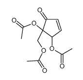 (1,2-diacetyloxy-5-oxocyclopent-3-en-1-yl)methyl acetate Structure