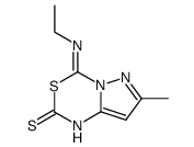 4-ethylimino-7-methyl-1H-pyrazolo[1,5-c][1,3,5]thiadiazine-2-thione结构式