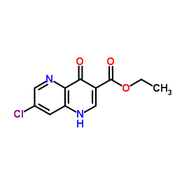 Ethyl 7-chloro-4-oxo-1,4-dihydro-1,5-naphthyridine-3-carboxylate Structure