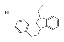 1-ethyl-3-(2-phenylethyl)-1,2-dihydrobenzimidazol-1-ium,iodide Structure