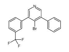 4-bromo-3-phenyl-5-[3-(trifluoromethyl)phenyl]pyridine结构式