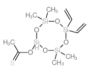 Ethanethioic acid,O-(6,6-diethenyl-4,4,8,8-tetramethylcyclotetrasiloxan-2-yl) ester Structure