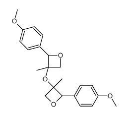 2-(4-methoxyphenyl)-3-[2-(4-methoxyphenyl)-3-methyloxetan-3-yl]oxy-3-methyloxetane结构式