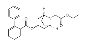 ethyl 2-[8-aza-3-(2-phenylcyclohex-2-enylcarbonyloxy)bicyclo[3.2.1]oct-8-yl]acetate Structure