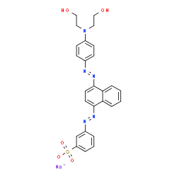 sodium m-[[4-[[p-[bis(2-hydroxyethyl)amino]phenyl]azo]-1-naphthyl]azo]benzenesulphonate结构式