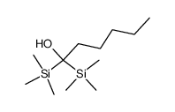 1,1-Bis(trimethylsilyl)-n-hexanol-(1)结构式