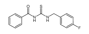 N-(4-fluorobenzylcarbamothioyl)benzamide结构式