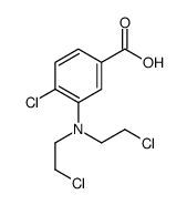 3-[bis(2-chloroethyl)amino]-4-chlorobenzoic acid Structure