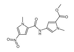 1-methyl-4-[(1-methyl-4-nitro-1H-pyrrole-2-carbonyl)amino]-1H-pyrrole-2-carboxylic acid methyl ester结构式