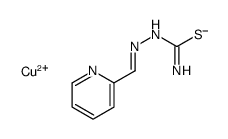 2-formylpyridine thiosemicarbazonato copper(II)结构式
