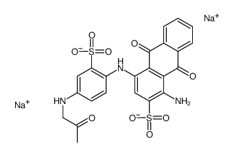 disodium 4-[[4-(acetylmethylamino)-2-sulphonatophenyl]amino]-1-amino-9,10-dihydro-9,10-dioxoanthracene-2-sulphonate结构式