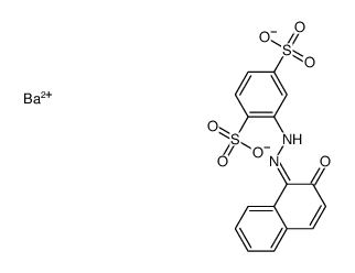 2-[(2-Hydroxy-1-naphthalenyl)azo]-1,4-benzenedisulfonic acid barium salt结构式