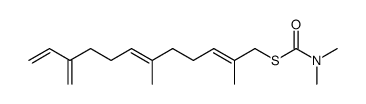 (6E,10E)-12-dimethylcarbamoylsulfanyl-7,11-dimethyl-3-methylene-dodeca-1,6,10-triene Structure