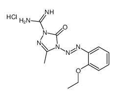 4-[(2-ethoxyphenyl)diazenyl]-3-methyl-5-oxo-1,2,4-triazole-1-carboximidamide,hydrochloride Structure