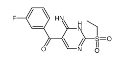 (4-amino-2-ethylsulfonylpyrimidin-5-yl)-(3-fluorophenyl)methanone Structure