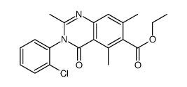ethyl 3-(2-chlorophenyl)-2,5,7-trimethyl-4-oxoquinazoline-6-carboxylate结构式