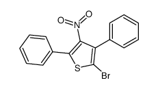 2-bromo-4-nitro-3,5-diphenyl-thiophene Structure