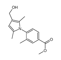 4-[3-(HYDROXYMETHYL)-2,5-DIMETHYL-1H-PYRROL-1-YL]-3-METHYL-BENZOIC ACID METHYL ESTER structure