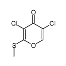 3,5-Dichlor-2-methylthio-4H-pyran-4-on Structure